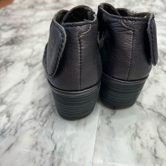 Fly London Leather Wedge Shoes size 37 Purple Brown Mettalic color - Picture 6 of 8